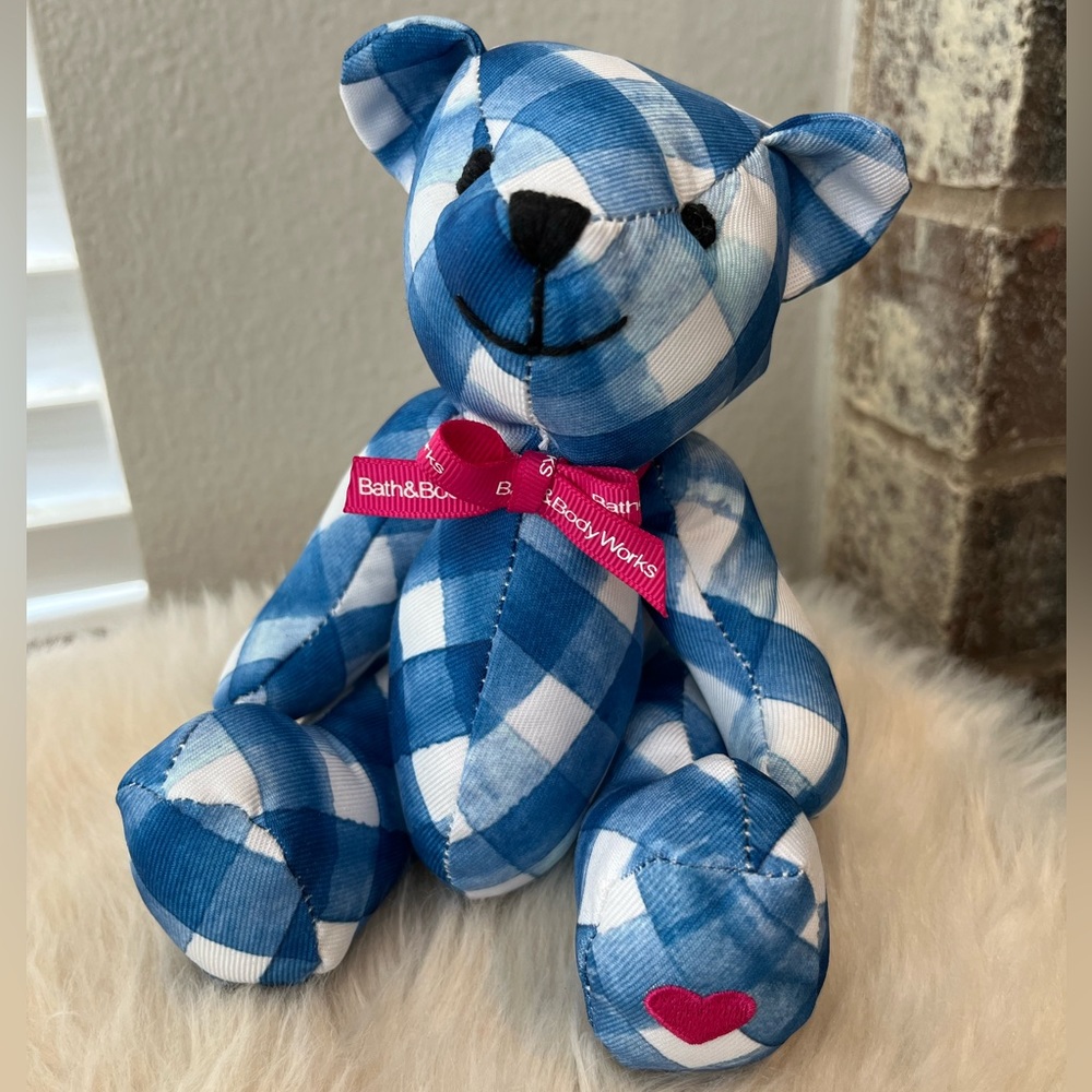 Gingham Bath and Body Works Stuffed Bear